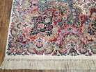 8' 8" X 12' Karastan Made Floral Kirman # 742 Wool Rug American Ivory/Beige Nice - Jewel Rugs