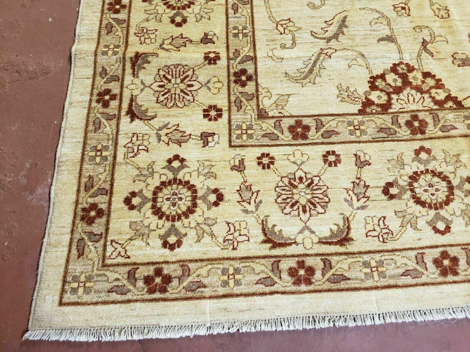 Oushak Rug 10x14 Neutral Colors Handmade Peshawar Wool Carpet Oatmeal Beige - Jewel Rugs