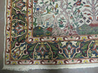 4' X 6' Handmade Indo Kashmir Wool Rug Deer Panter Bird Tree Of Life - Jewel Rugs