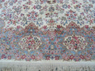 8' 8" X 10' 6" Karastan Ivory Kirman Oriental Design Wool Rug American Made USA Nice - Jewel Rugs