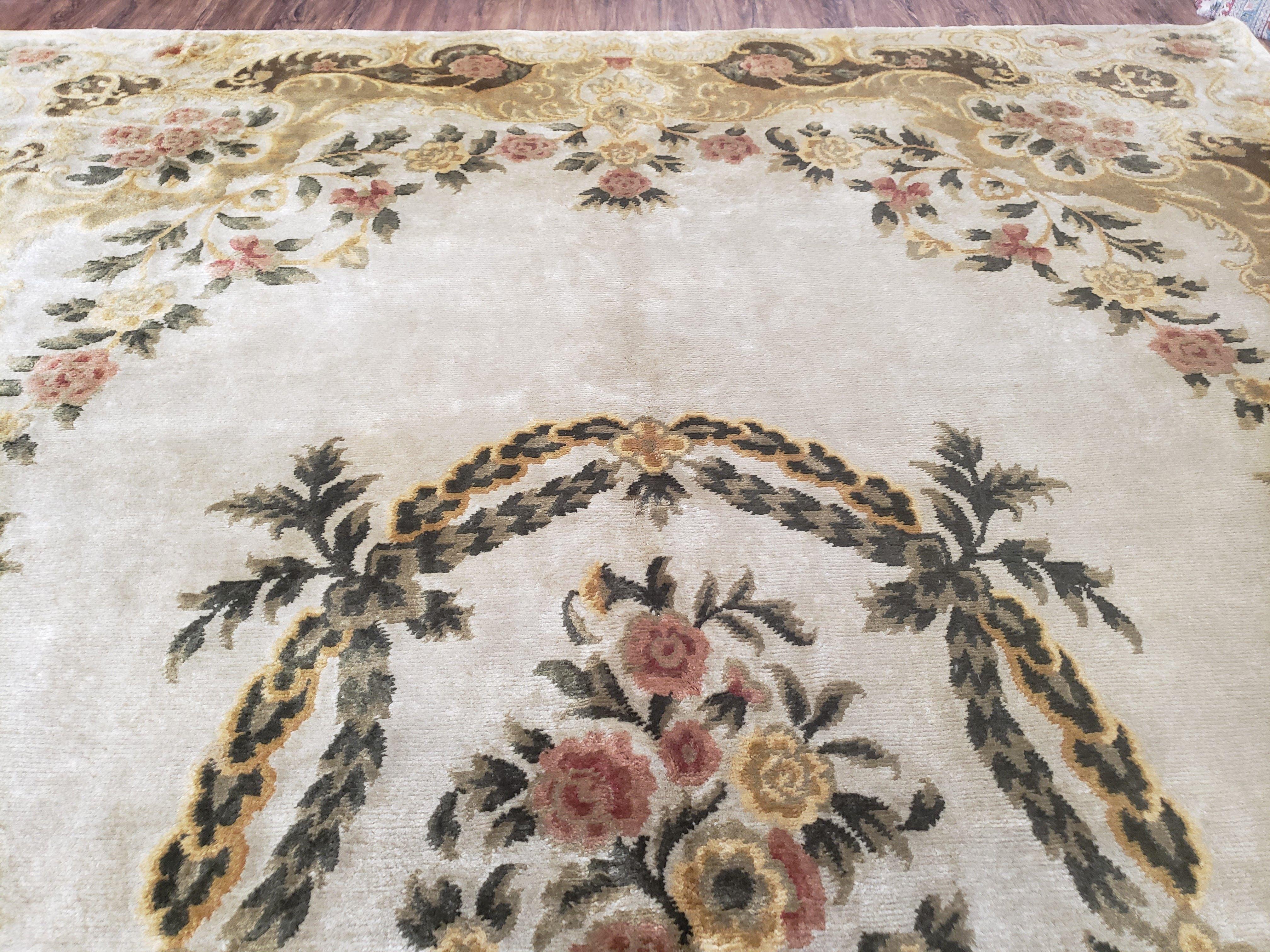 Popular French Aubusson Rug, 2x4 Rugs, Handmade Rug, Area Rug, Vintage Rug, Needlepoint Rug, Wool Kilim Rug, Floral Rug, Oriental Rug, 115 x 70 cm