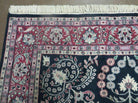 6' X 9' Handmade India Floral Oriental Wool Rug Carpet Blue Organic Dyes Nice - Jewel Rugs