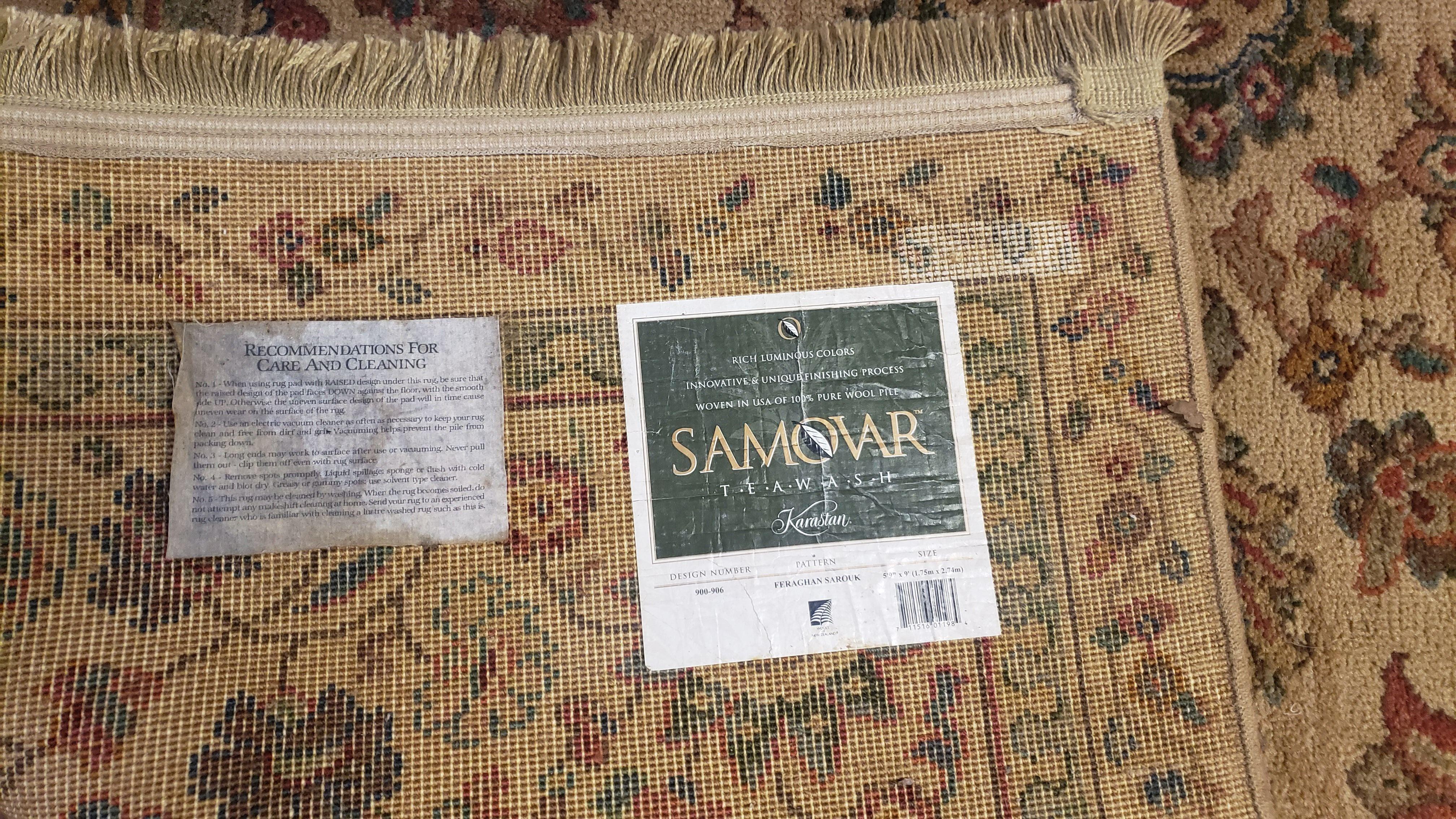 6x9 Karastan Samovar Rug Teawash 900-906 Feraghan Sarouk Pattern 5'9" x 9" Wool Carpet USA Vintage Nice Pair A - Jewel Rugs