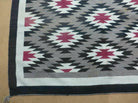 57" X 79" Incredible Queen Size Vintage Blanket American Indian Navajo Navaho Wool Rug Armed Cross Nice - Jewel Rugs