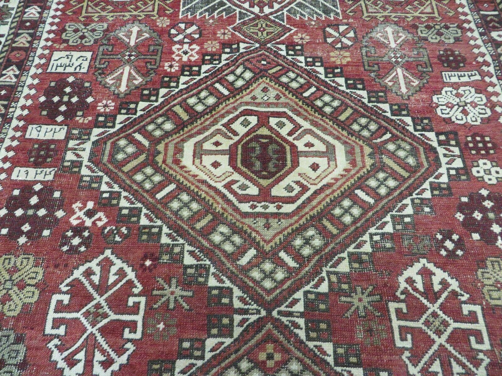 5' X 9' Antique 1880s Handmade Caucasian Shirvan Wool Rug Carpet Estate Found Nice - Jewel Rugs