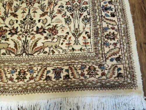 5' X 7' Vintage Handmade Indian Wool Rug Hunting TREE OF LIFE DEER Nice - Jewel Rugs