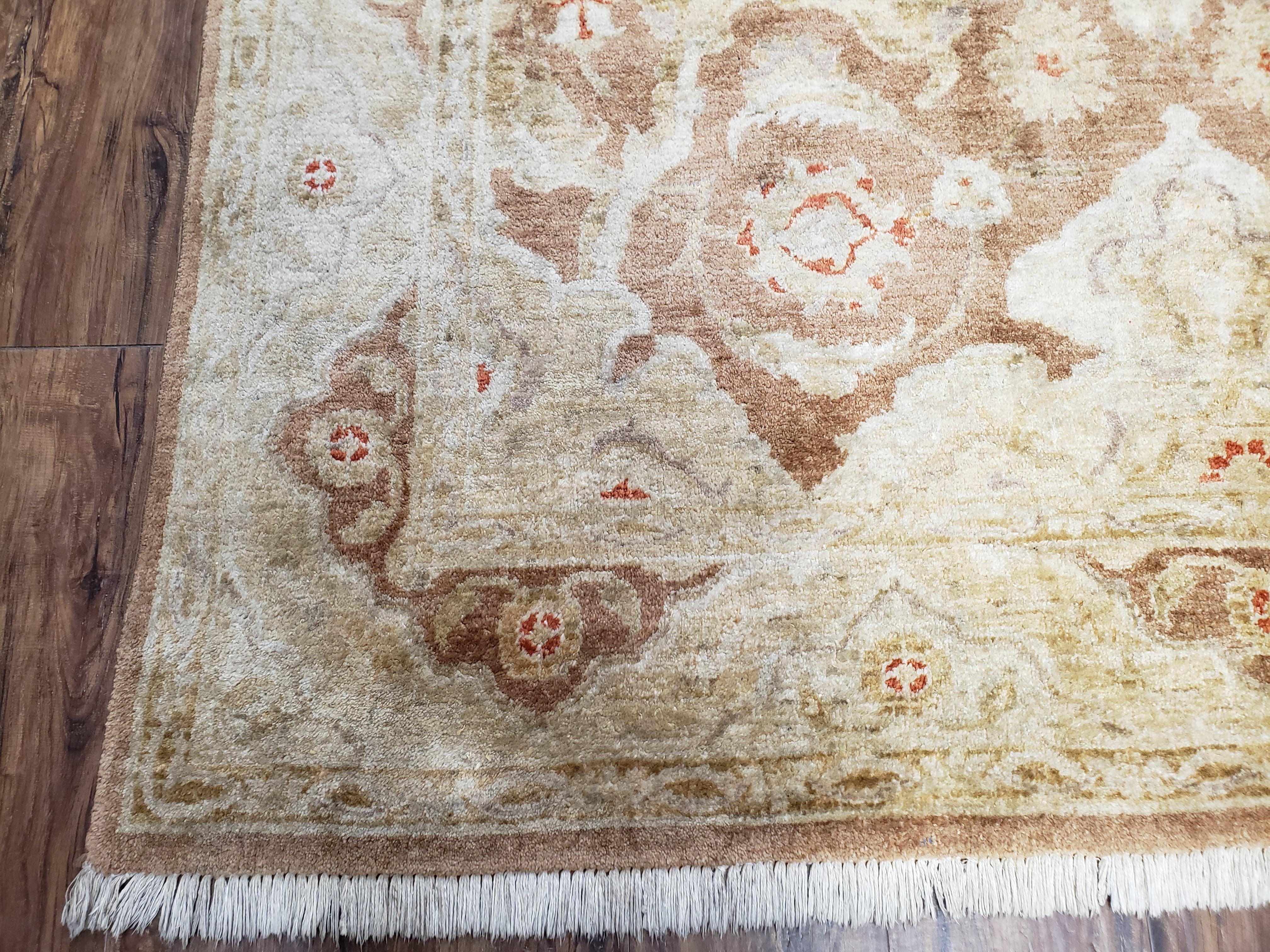 6x9 Pakistani Peshawar Rug, Handmade Wool Carpet, Soft Neutral Colors Rug, Vintage Rug for Modern Home - Jewel Rugs