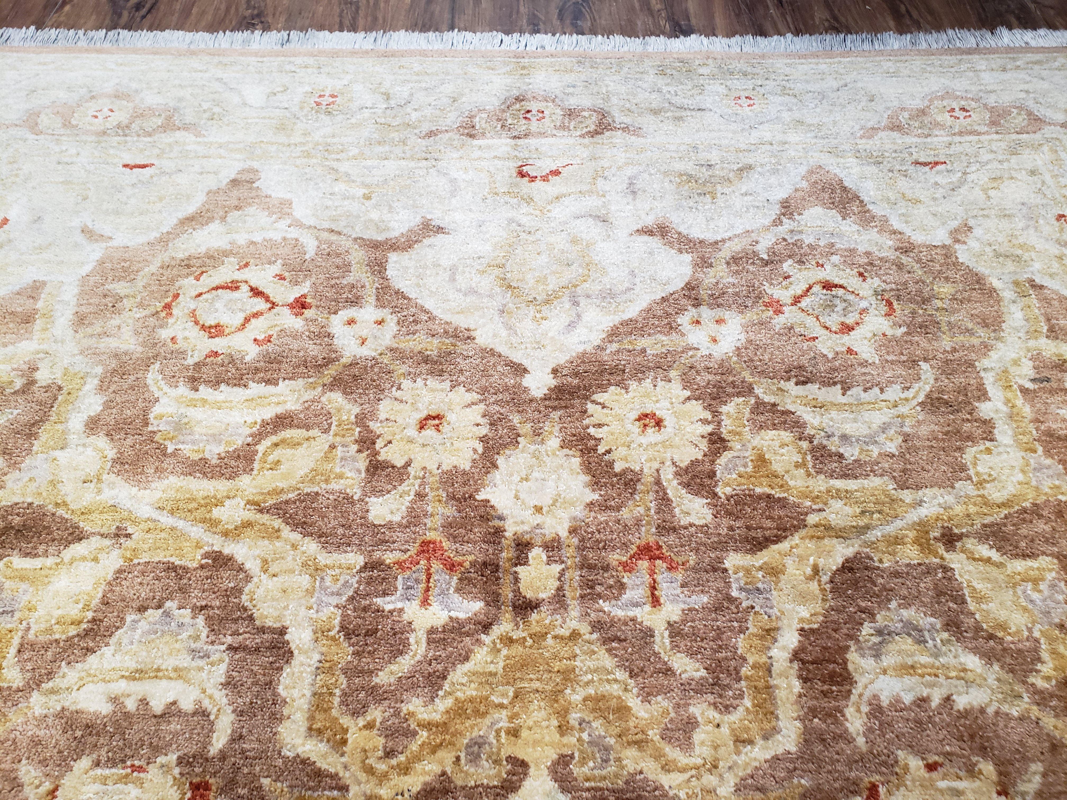 6x9 Pakistani Peshawar Rug, Handmade Wool Carpet, Soft Neutral Colors Rug, Vintage Rug for Modern Home - Jewel Rugs