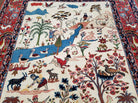 5' X 7' Antique Handmade Persian Isfahan Animal Pictorial Oriental Wool Rug Bird Tree Of Life Village Tribal Fine Carpet - Jewel Rugs