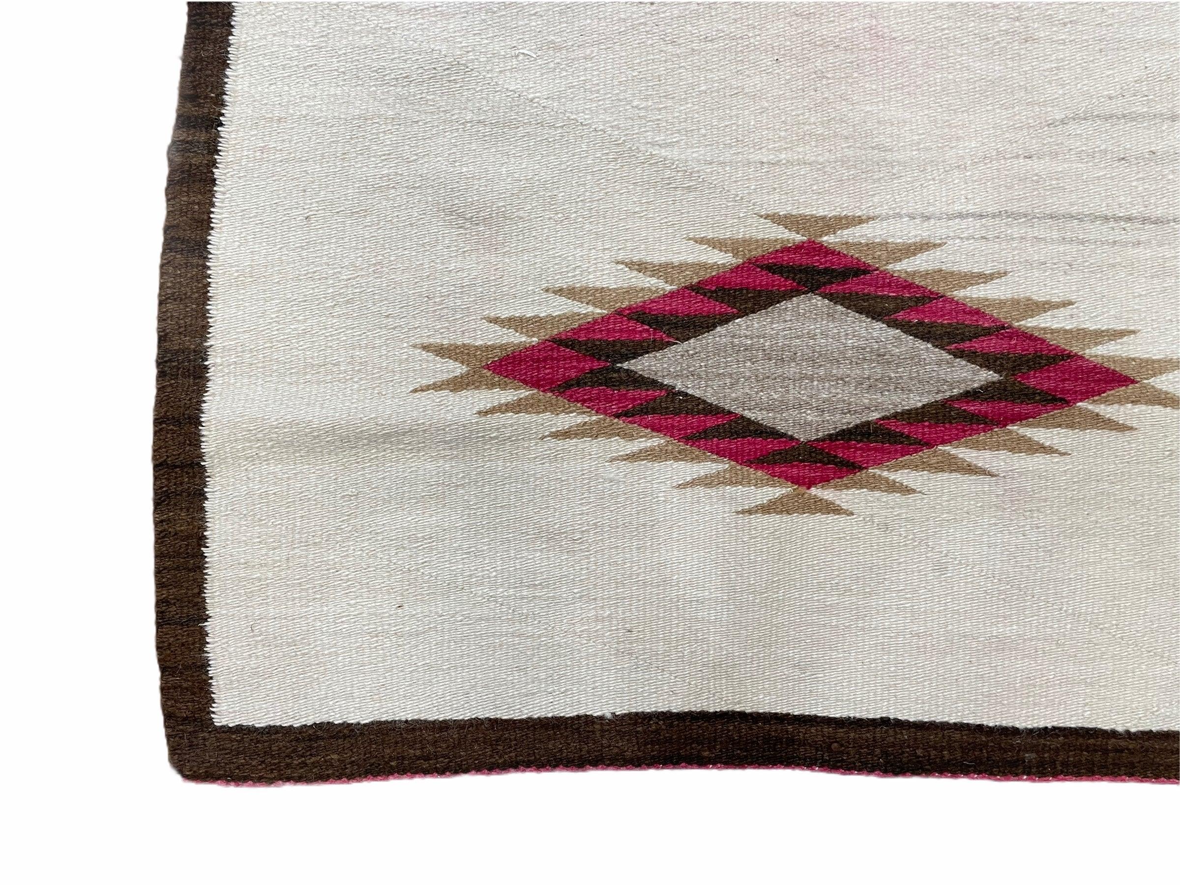 Navajo Rug, Navajo Blanket, Antique Navajo Rug 2.5 x 4, Diamond Navajo Rug, Vintage Navajo Rug, Wool Navajo Rug, Beige Navajo Rug - Jewel Rugs