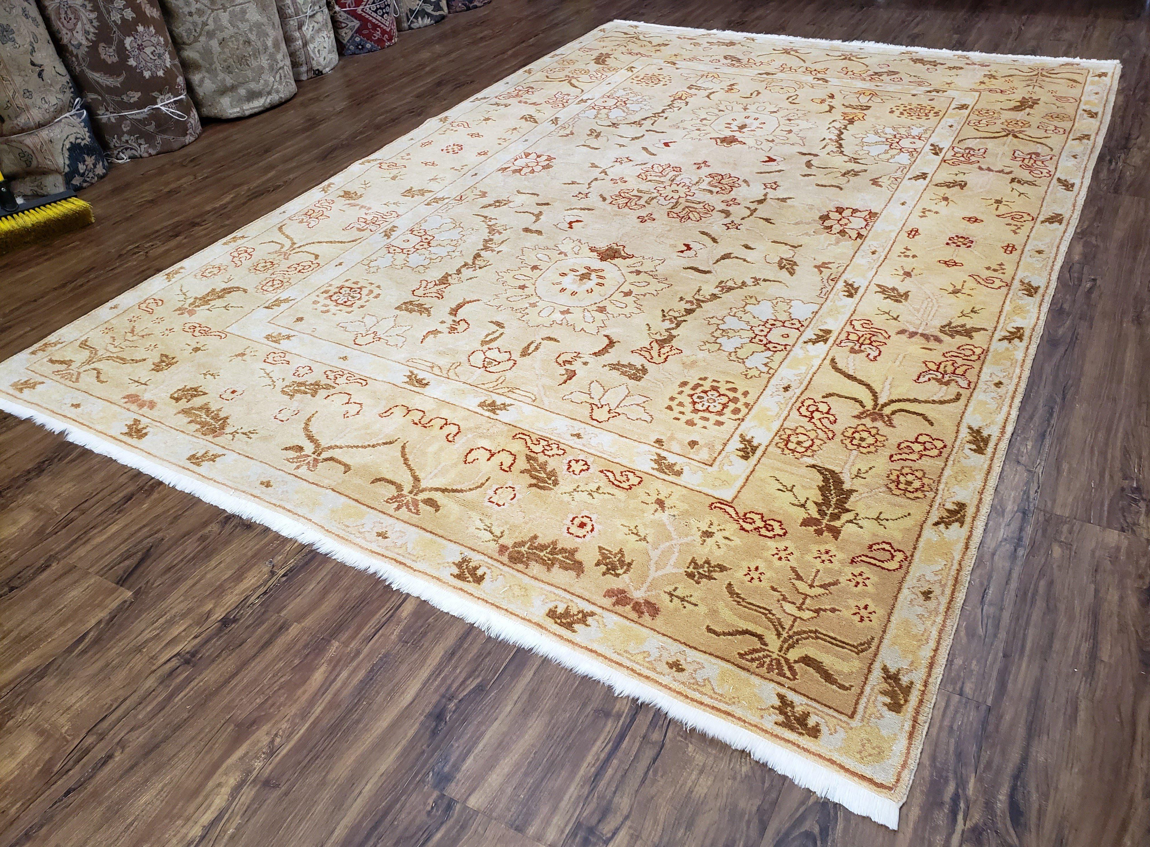 Vintage Turkish Oushak Area Rug 6x9, Wool Hand-Knotted - Jewel Rugs