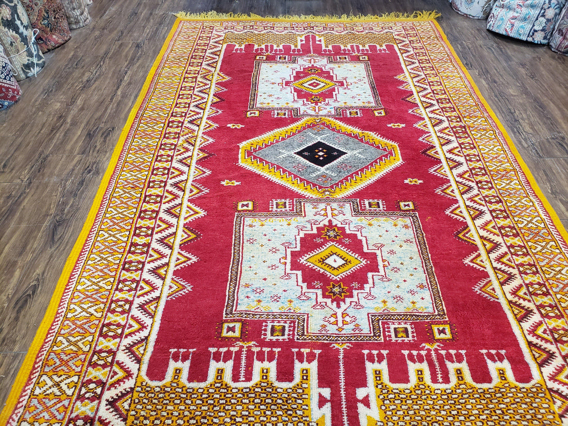 Pakistani Turkomen Design 6x10 Red Wool Area Rug