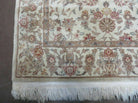 3' X 5' Vintage Handmade Chinese Floral Oriental Wool Rug Silk Accents Vegy Dyes Small Beige Rug - Jewel Rugs