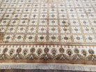 Indo Persian Rug, 8x10 Rug, Indian Rug, Panel Design, Ivory and Gold Tan, Vintage Rug, Handmade Area Rug, Wool Rug, Room Sized Rug, Soft - Jewel Rugs