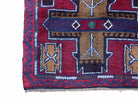 2' 10" X 4' 9" Vintage Handmade Tribal Wool Rug Balouchi Rug Afghan Rug Red Blue - Jewel Rugs