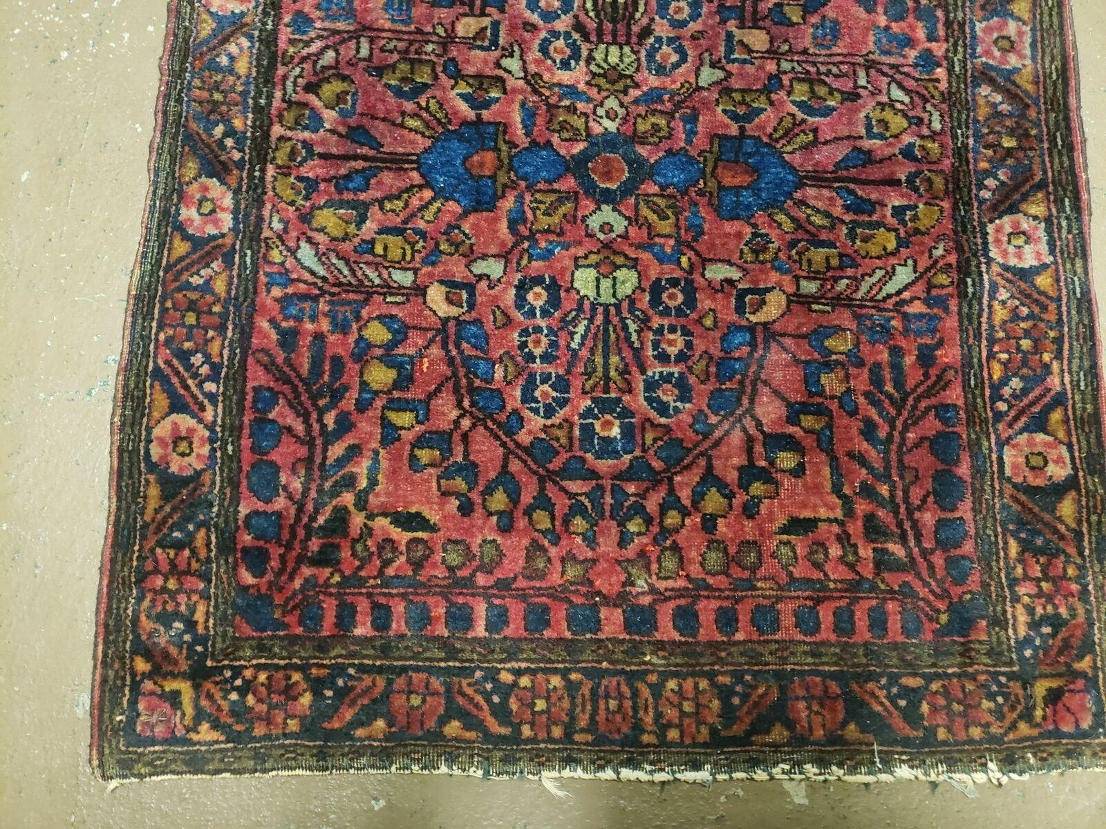 2' X 2' 4" Antique Handmade Pakistani Wool Rug Nice - Jewel Rugs