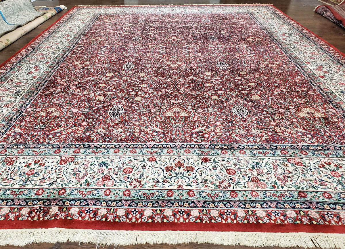 Oversized Pak Persian Rug 11x15, Large Wool Palace Carpet, Red and Ivo ...