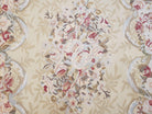 Aubusson Rug 6x9, Elegant Flatweave Rug, Aubusson Savonnerie 6 x 9 Flatweave Area Rug, Cream and Red, Wool Hand Woven Carpet, Medium Size - Jewel Rugs