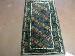 2' X 3' Antique Handmade Pakistani Bokhara Turkoman Balouchi Wool Rug Mat Nice - Jewel Rugs