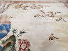 9x12 Handmade Art Deco Wool Chinese Rug 120 Lines Butterflies Flowers 8'8" X 12' - Jewel Rugs