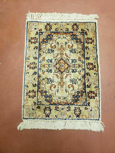 1' 8" X 2' 4" Handmade Floral Oriental Wool Rug Carpet Ivory - Jewel Rugs