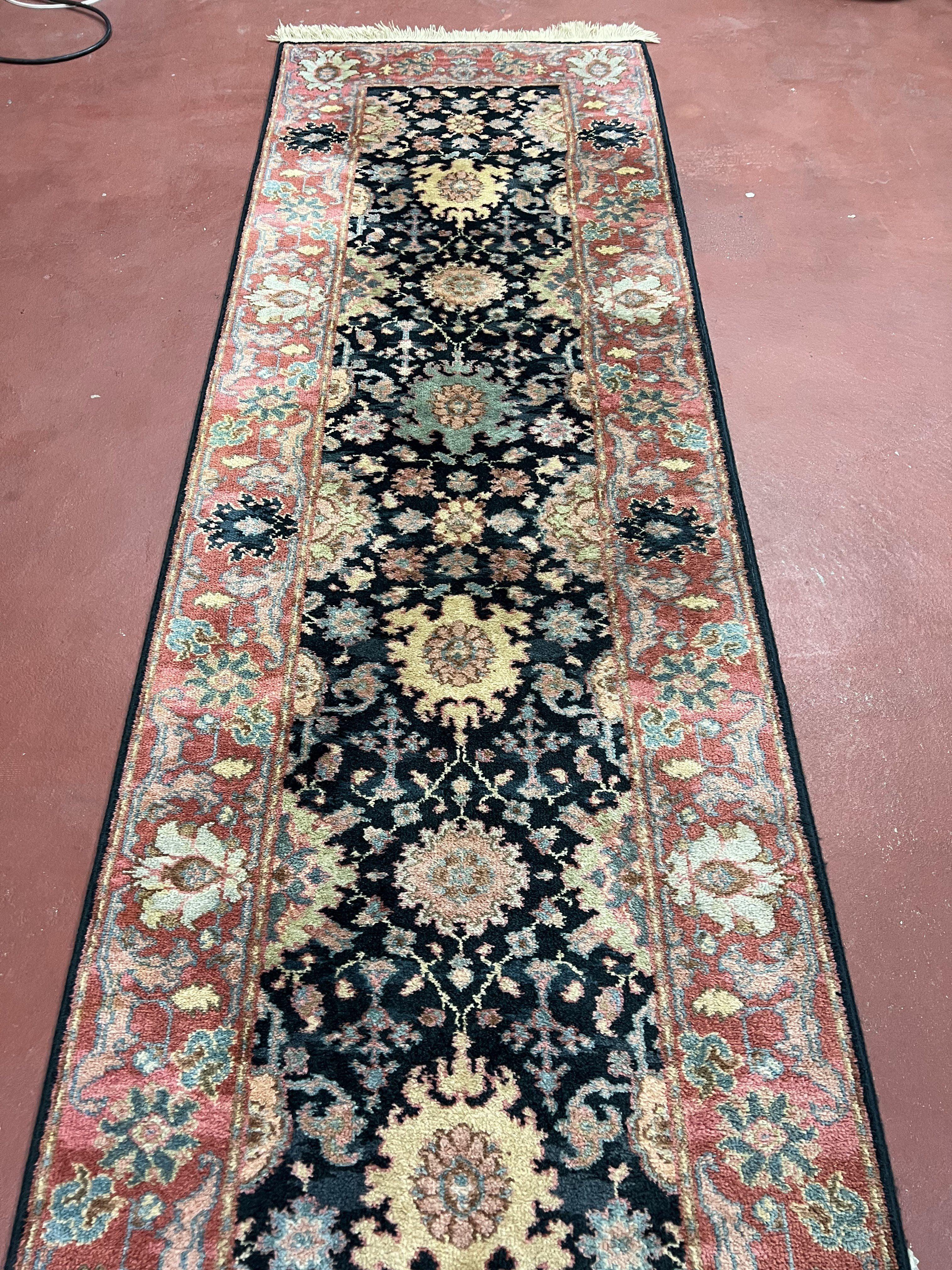 Vintage Karastan Runner Rug 2.6 x 12, Karastan Williamsburg Kurdish Pattern #559, 12ft Long Hallway Rug Wool - Jewel Rugs