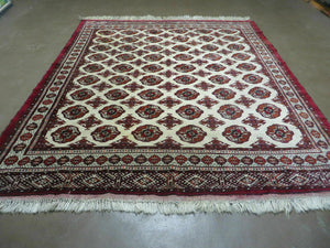 7' X 8' Handmade Finely Knotted Pakistan Turkoman Bokhara Wool Rug Nice - Jewel Rugs