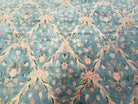 9' X 12' Hand Made Chinese Oriental Floral Garden Wool Rug Plush Pile Blue Teal - Jewel Rugs