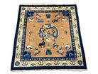 5x5 Vintage Chinese Peking Art Deco Nichols Square Rug Animals Dragons Elephant - Jewel Rugs