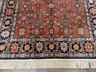 5.9 x 9 Karastan Serapi Rug #729, Wool Karastan Carpet, Original 700 Series, Red and Dark Blue, Discontinued, 6x9 Vintage Karastan, Nice - Jewel Rugs