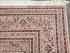 Stunning Oversized Sino Persian Oriental Rug 12x15, Hand Knotted Wool & Silk Palace Sized Carpet, Mahi Pattern, Very Fine, Peach Beige, Wow - Jewel Rugs