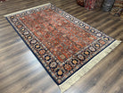 5.9 x 9 Karastan Serapi Rug #729, Wool Karastan Carpet, Original 700 Series, Red and Dark Blue, Discontinued, 6x9 Vintage Karastan, Nice - Jewel Rugs