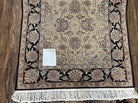 Sino Persian Runner Rug 3 x 10 ft Oriental Runner, Hand Knotted Vintage Hallway Rug, High Quality Wool 10ft Runner, Tan Black Allover Floral - Jewel Rugs