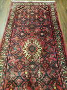 2' 8" X 14' Vintage Oriental India Floral Handmade Wool Runner Rug Red Nice - Jewel Rugs