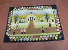 2' X 3' Vintage Hand-Tufted Children Playing Hooked Rug Wool Nice - Jewel Rugs