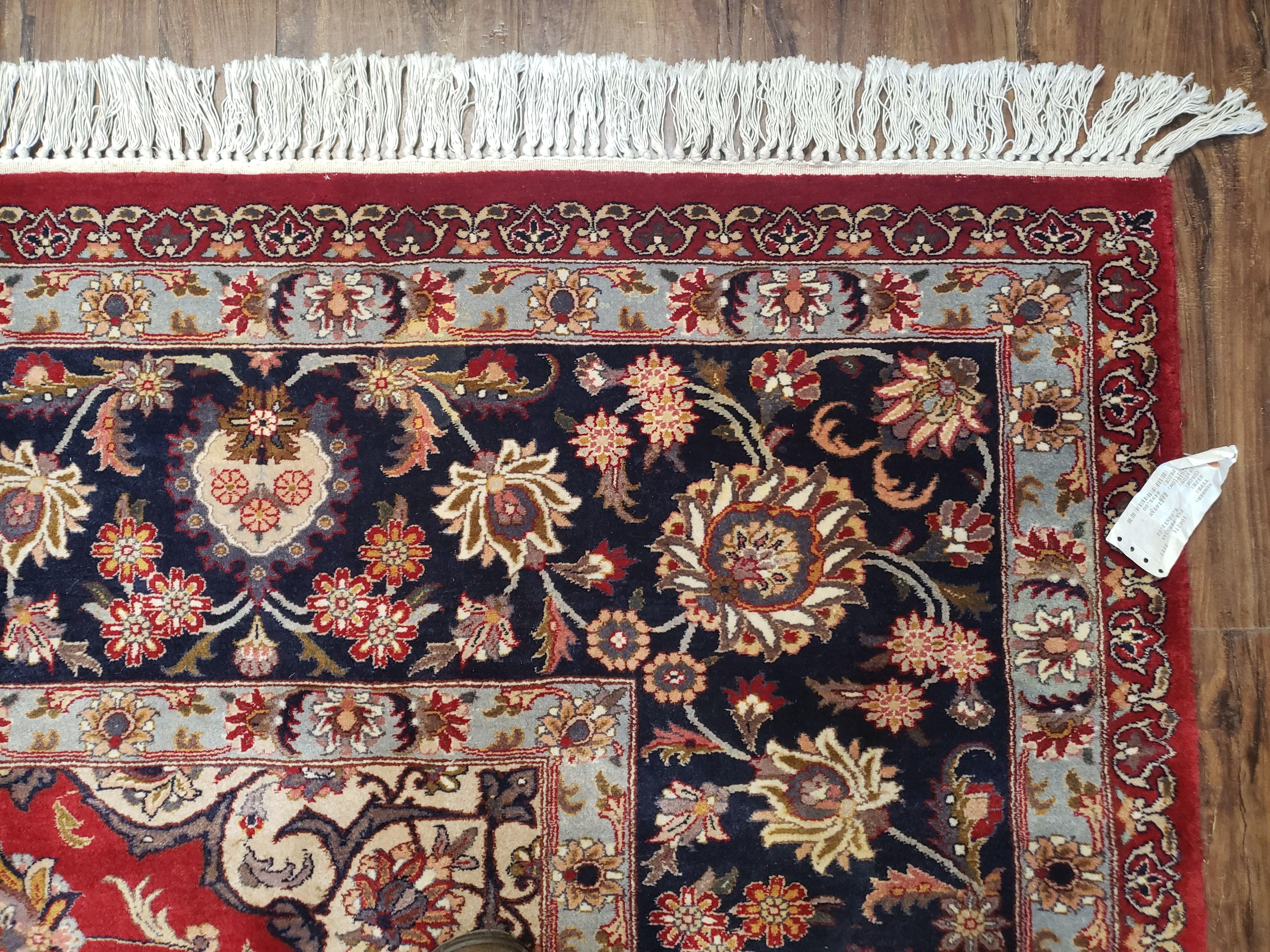 9' X 12' Vintage Handmade Oriental Pak Pakistan Floral Wool Area Rug Red Nice - Jewel Rugs