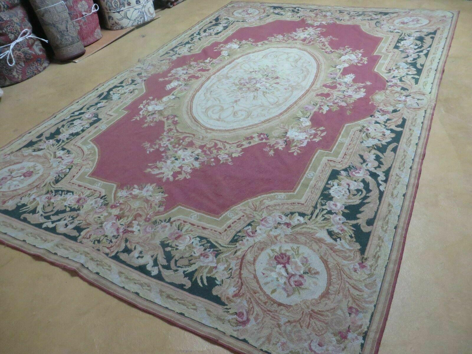 6' X 9' Handmade French Aubusson Savonnerie Needlepoint Wool Rug Nice - Jewel Rugs