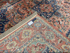 Karastan Medallion Serapi Rug #736, Vintage Wool Karastan Carpet 8.8 x 12, Discontinued Original 700 Series Karastan Area Rug, Red Blue - Jewel Rugs