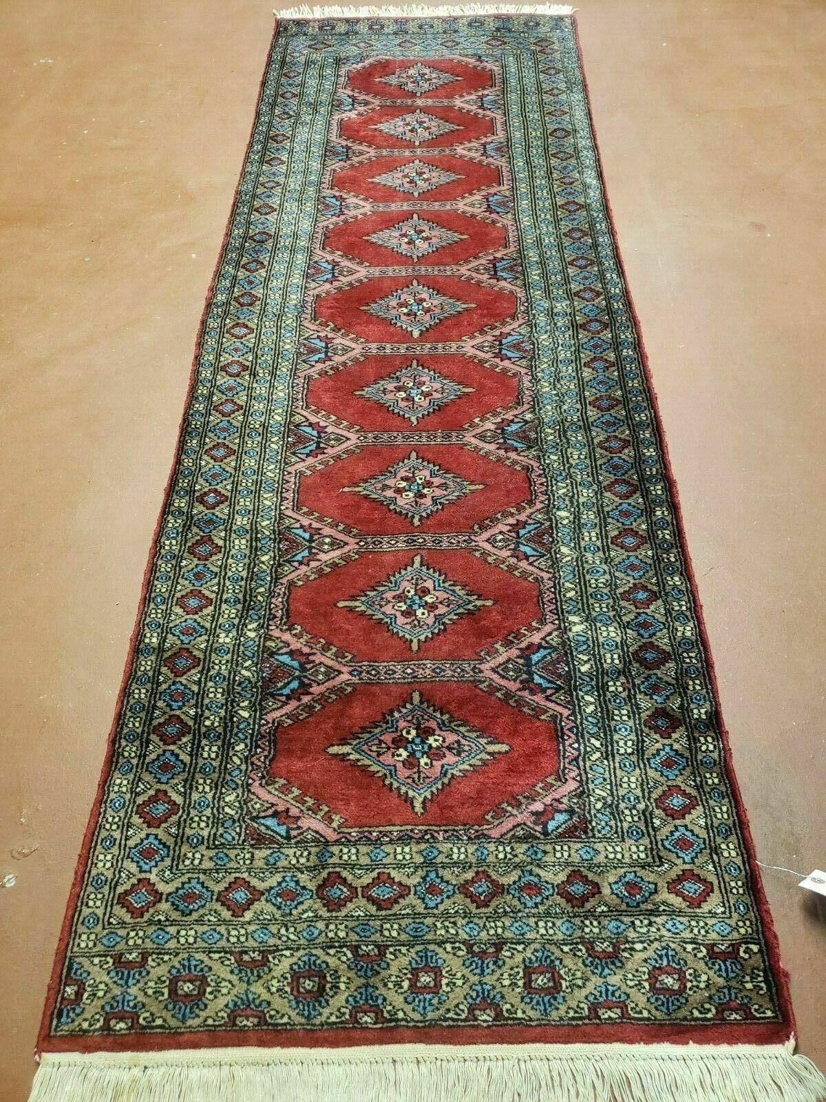 2' 7" X 8' Vintage Handmade Bokhara Turkoman Pakistani Wool Runner Rug Nice - Jewel Rugs