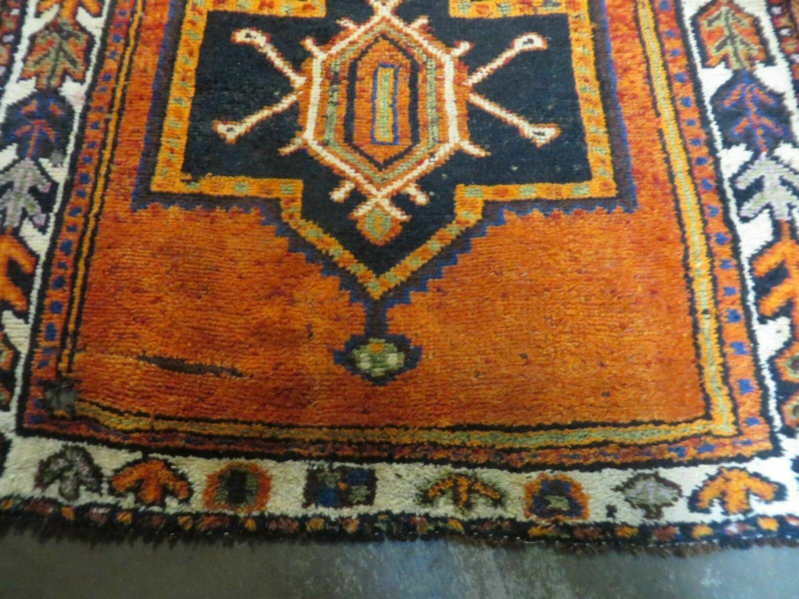 4' 6"X 16' 6" Antique Handmade India Geometric Wool Rug Tribal Veg Dye Nice - Jewel Rugs