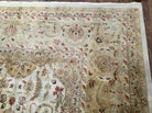 12' X 17' One-of-a-Kind Pakistan Hand-Knotted Wool Rug Handmade Beige Oriental Carpet - Jewel Rugs