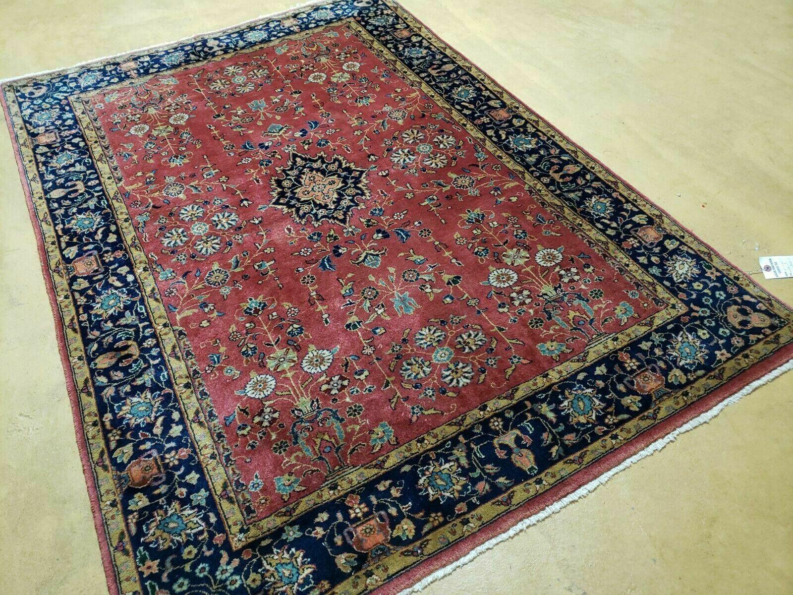 4' X 6' Fine Handmade India Agra Floral Oriental Wool Rug Carpet Beauty Red Wow - Jewel Rugs