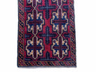 2' 7" X 4' 6" Vintage Handmade Tribal Wool Rug Balouchi Rug Afghan Rug Red Blue - Jewel Rugs