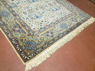 5x8 Rug Antique Handmade Area Rug Wool Rug Organic Dyes Ivory/ Beige Rug 4x7 Rug - Jewel Rugs