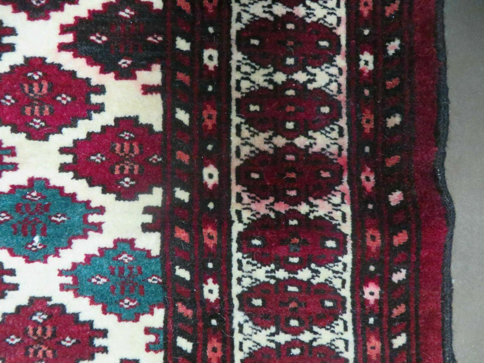 3' X 4' Vintage Handmade Pakistan Bokhara Turkoman Balouch Wool Rug Mat Nice - Jewel Rugs