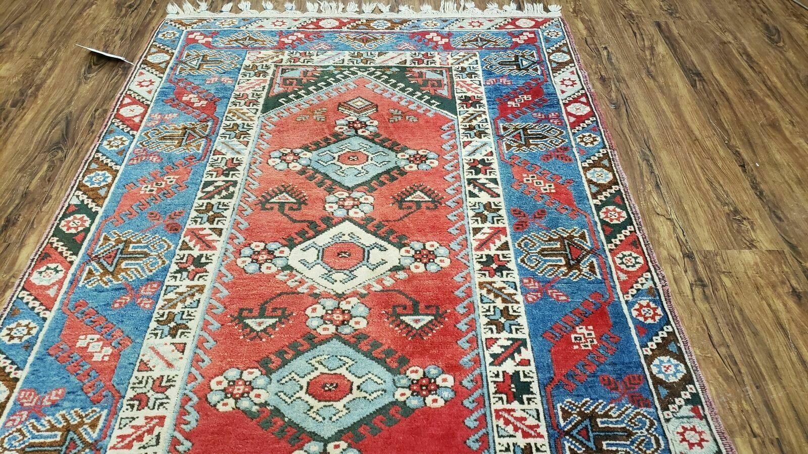 4' X 6' Handmade Turkish Super Kazak Shirvan Wool Rug Colorful - Jewel Rugs