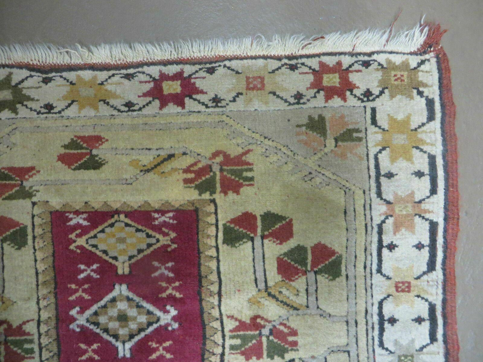 3' X 5' Vintage Handmade Turkish Turkey Oushak MILAS Wool Accent Rug Carpet Nice - Jewel Rugs