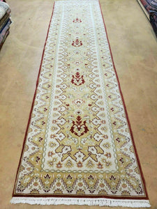 2' 10" X 11' Vintage Handmade Turkish Oushak Wool Runner Beige Oriental Rug Nice - Jewel Rugs