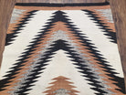 Antique Navajo Rug 3x5, Wool Handwoven Flatweave Navajo Territory Blanket, Collectible Navajo Blanket, Tribal Carpet, Diamond Pattern Ivory - Jewel Rugs