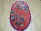 2' X 4' Handmade Chinese Art Deco NICHOLS Oval Wool Rug Carpet Vase Flower Nice - Jewel Rugs